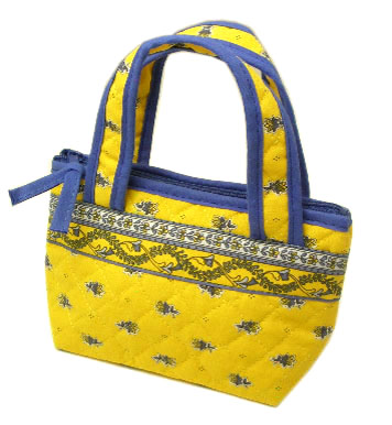 Provence pattern Mini tote bags (Avignon. yellow) - Click Image to Close
